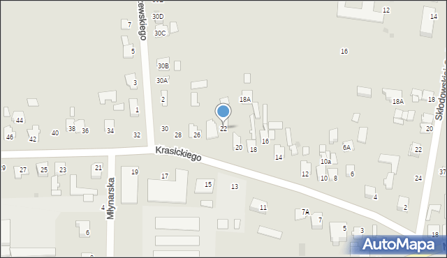 Skaryszew, Krasickiego Ignacego, bp., 22, mapa Skaryszew