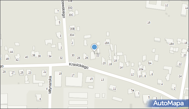 Skaryszew, Krasickiego Ignacego, bp., 24a, mapa Skaryszew
