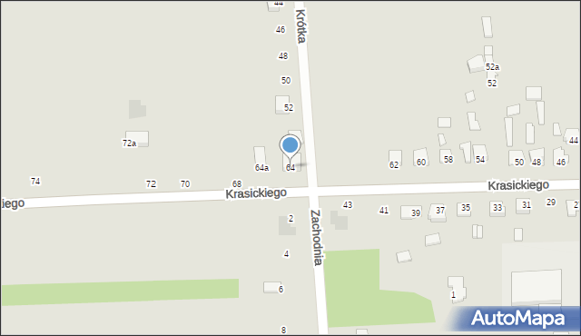 Skaryszew, Krasickiego Ignacego, bp., 64, mapa Skaryszew