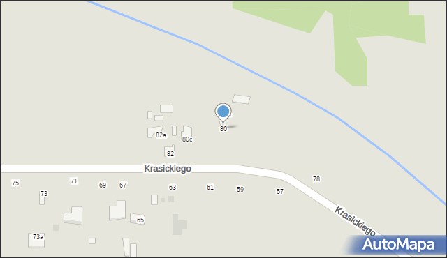 Skaryszew, Krasickiego Ignacego, bp., 80, mapa Skaryszew