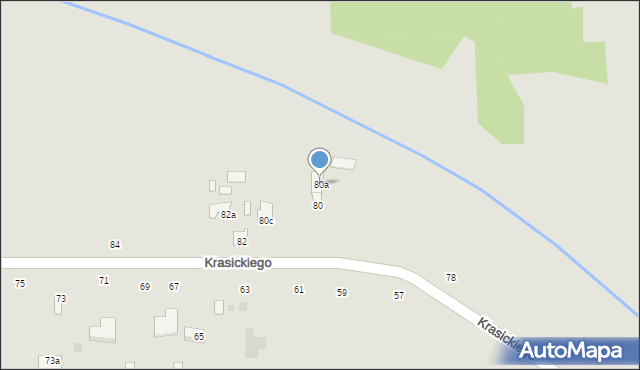 Skaryszew, Krasickiego Ignacego, bp., 80a, mapa Skaryszew