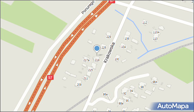 Skarżysko-Kamienna, Krakowska, 221, mapa Skarżysko-Kamienna