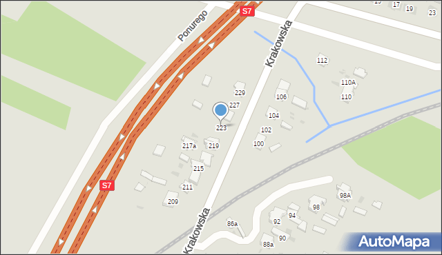 Skarżysko-Kamienna, Krakowska, 223, mapa Skarżysko-Kamienna