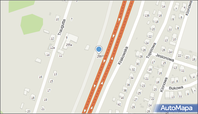 Skarżysko-Kamienna, Krakowska, 255, mapa Skarżysko-Kamienna