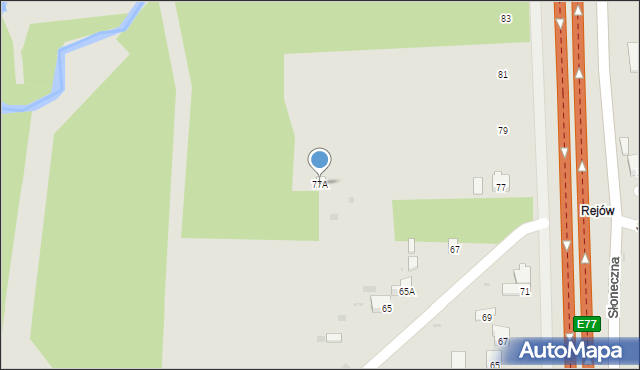 Skarżysko-Kamienna, Krakowska, 77A, mapa Skarżysko-Kamienna