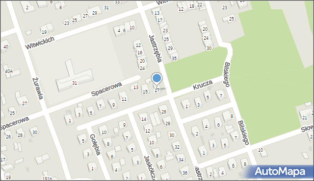 Skarżysko-Kamienna, Krucza, 17, mapa Skarżysko-Kamienna