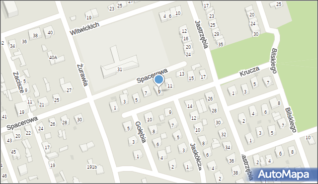 Skarżysko-Kamienna, Krucza, 9, mapa Skarżysko-Kamienna