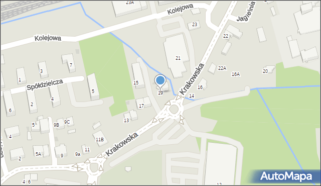 Skawina, Krakowska, 19, mapa Skawina