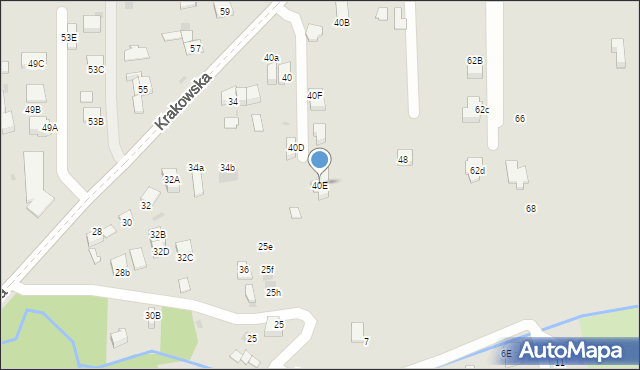 Skawina, Krakowska, 40E, mapa Skawina