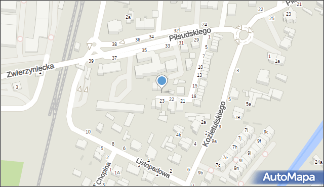 Skierniewice, Krasickiego Ignacego, bp., 26, mapa Skierniewic