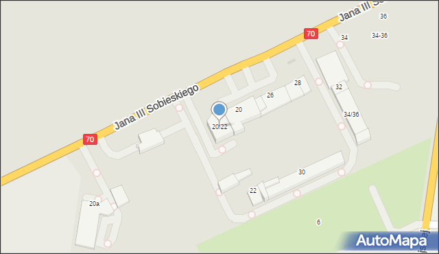 Skierniewice, Króla Jana III Sobieskiego, 20/22, mapa Skierniewic