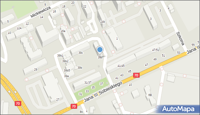 Skierniewice, Króla Jana III Sobieskiego, 39d, mapa Skierniewic