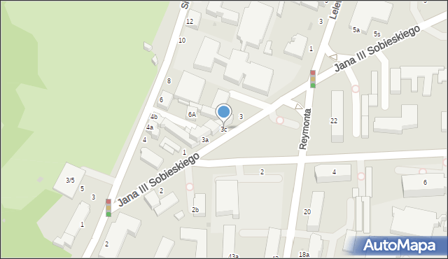 Skierniewice, Króla Jana III Sobieskiego, 3c, mapa Skierniewic