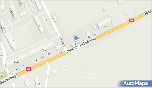 Skierniewice, Króla Jana III Sobieskiego, 57, mapa Skierniewic