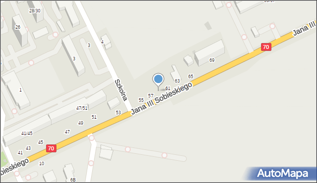Skierniewice, Króla Jana III Sobieskiego, 59, mapa Skierniewic