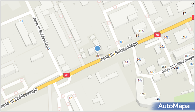 Skierniewice, Króla Jana III Sobieskiego, 81, mapa Skierniewic