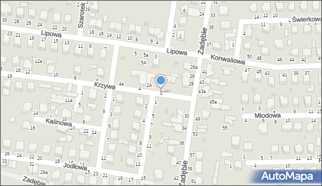 Skierniewice, Krzywa, 2, mapa Skierniewic