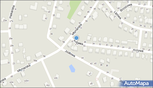 Skierniewice, Krzywa, 43, mapa Skierniewic