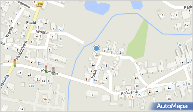 Skoki, Kręta, 10, mapa Skoki