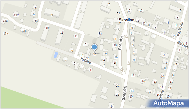 Skrwilno, Krótka, 10, mapa Skrwilno