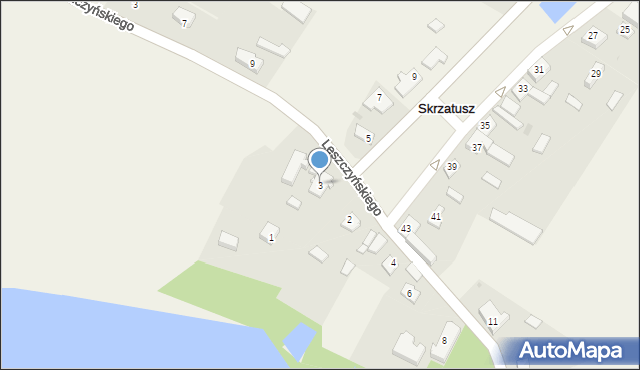 Skrzatusz, Króla Jana III Sobieskiego, 3, mapa Skrzatusz