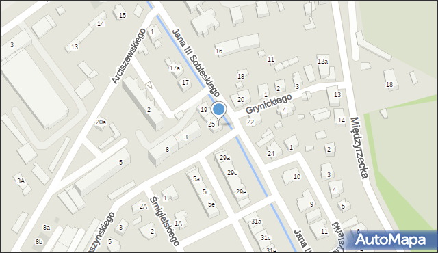 Skwierzyna, Króla Jana III Sobieskiego, 27, mapa Skwierzyna