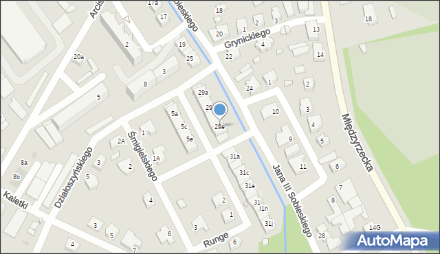 Skwierzyna, Króla Jana III Sobieskiego, 29e, mapa Skwierzyna
