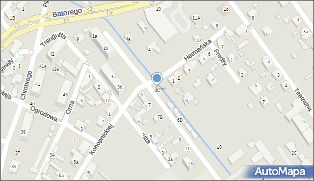Skwierzyna, Króla Jana III Sobieskiego, 4C, mapa Skwierzyna