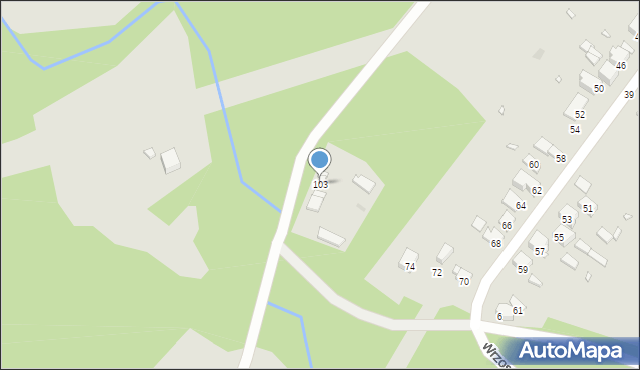 Sławków, Krakowska, 103, mapa Sławków