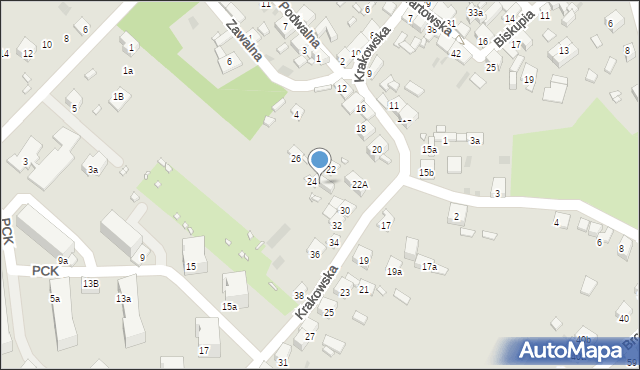 Sławków, Krakowska, 28, mapa Sławków