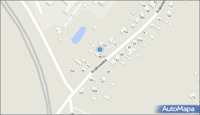 Sławków, Krakowska, 78, mapa Sławków