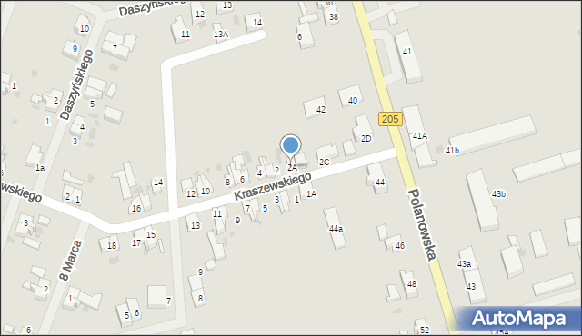 Sławno, Kraszewskiego Józefa Ignacego, 2A, mapa Sławno