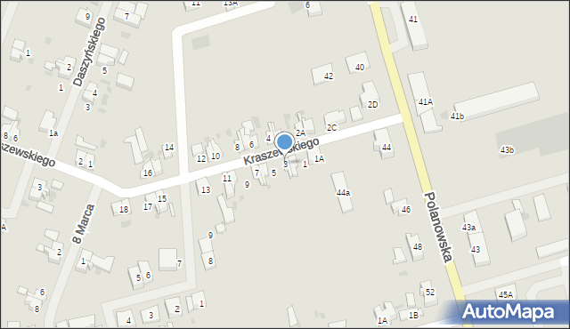 Sławno, Kraszewskiego Józefa Ignacego, 3, mapa Sławno