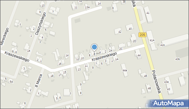 Sławno, Kraszewskiego Józefa Ignacego, 6, mapa Sławno
