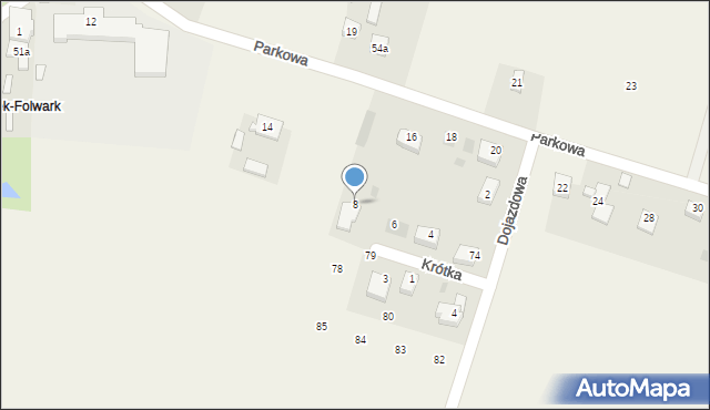 Sławoszewek, Krótka, 8, mapa Sławoszewek