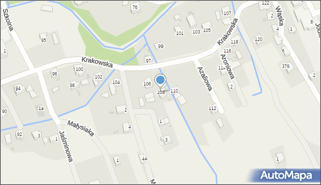 Ślemień, Krakowska, 108, mapa Ślemień