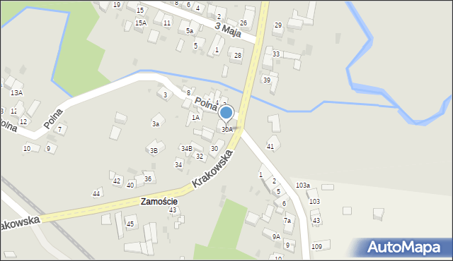 Słomniki, Krakowska, 30A, mapa Słomniki