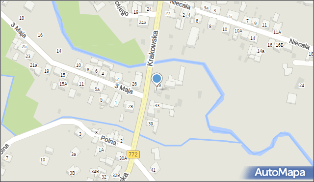 Słomniki, Krakowska, 31, mapa Słomniki