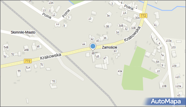 Słomniki, Krakowska, 49, mapa Słomniki
