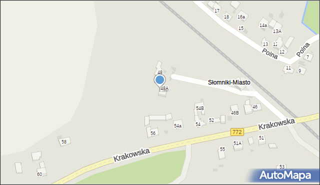 Słomniki, Krakowska, 58a, mapa Słomniki