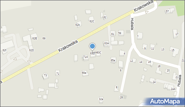 Słomniki, Krakowska, 63D, mapa Słomniki