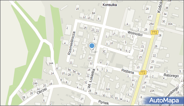 Słomniki, Króla Władysława Łokietka, 8, mapa Słomniki