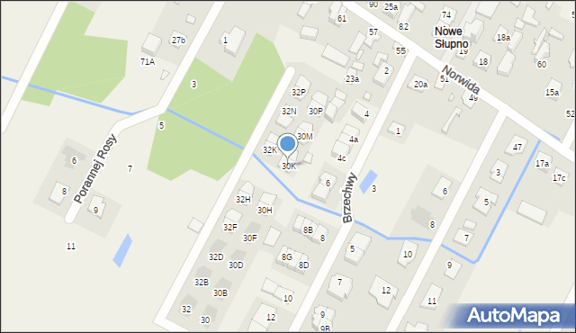 Słupno, Krasickiego Ignacego, bp., 30K, mapa Słupno