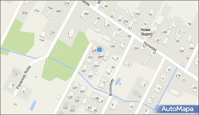 Słupno, Krasickiego Ignacego, bp., 30P, mapa Słupno