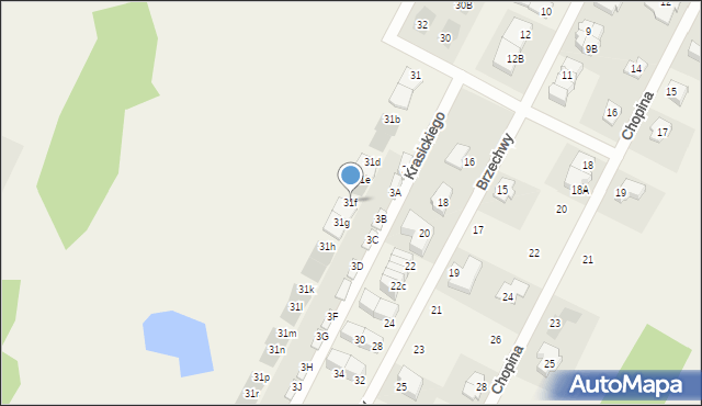 Słupno, Krasickiego Ignacego, bp., 31f, mapa Słupno