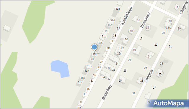 Słupno, Krasickiego Ignacego, bp., 31k, mapa Słupno