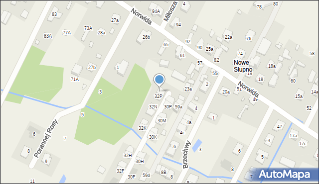 Słupno, Krasickiego Ignacego, bp., 32R, mapa Słupno