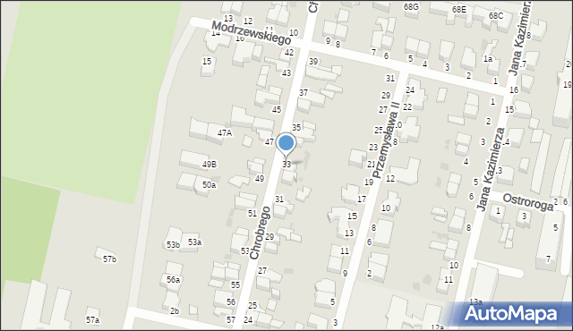 Słupsk, Króla Bolesława Chrobrego, 33, mapa Słupska