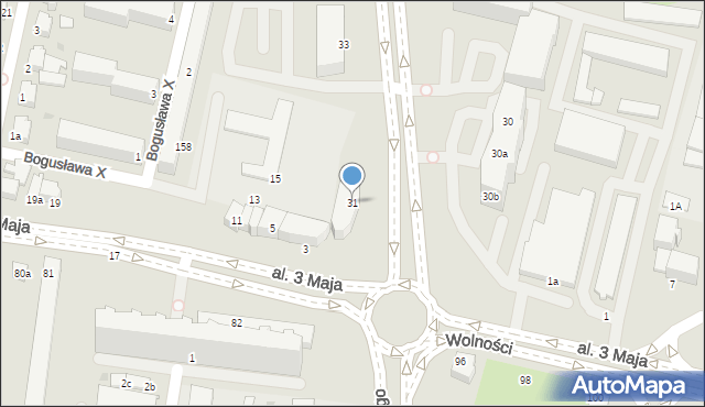 Słupsk, Króla Jana III Sobieskiego, 31, mapa Słupska