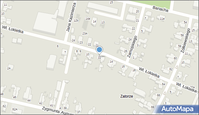 Słupsk, Króla Władysława Łokietka, 12, mapa Słupska